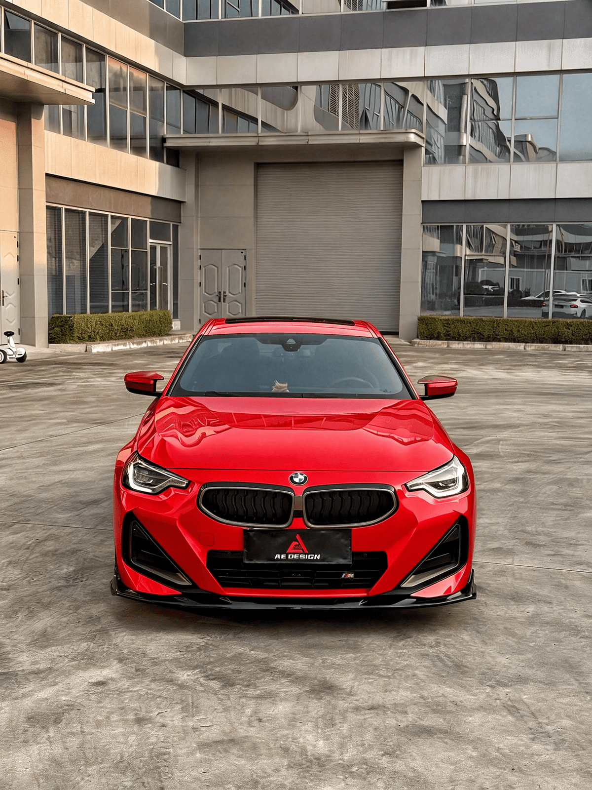 AE DESIGN - BMW 2 SERIES G42 GLOSS BLACK ABS FRONT LIP - Aero Carbon UK