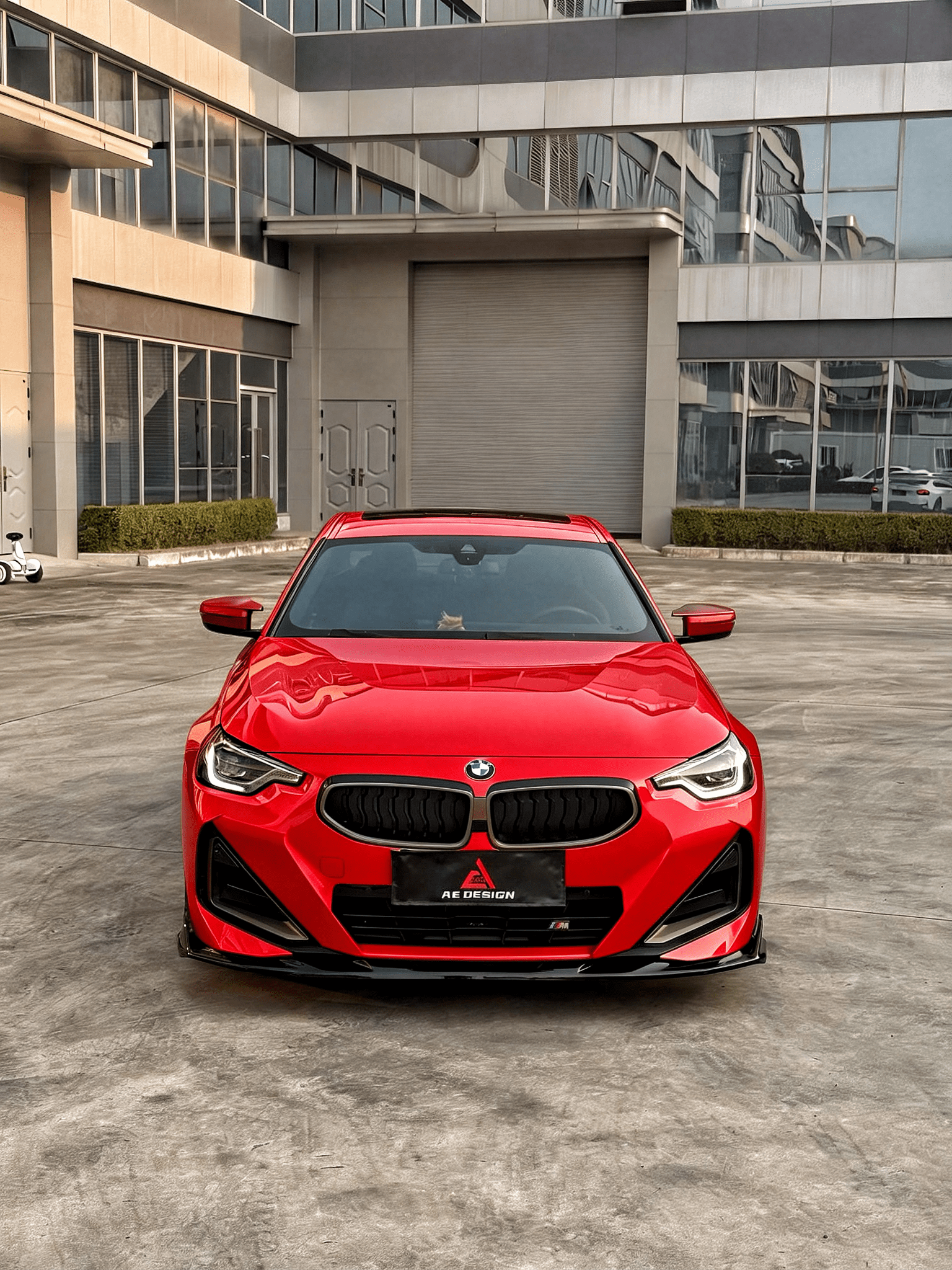 AE DESIGN - BMW 2 SERIES G42 GLOSS BLACK ABS FRONT LIP - Aero Carbon UK