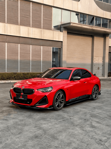AE DESIGN - BMW 2 SERIES G42 GLOSS BLACK ABS FRONT LIP - Aero Carbon UK
