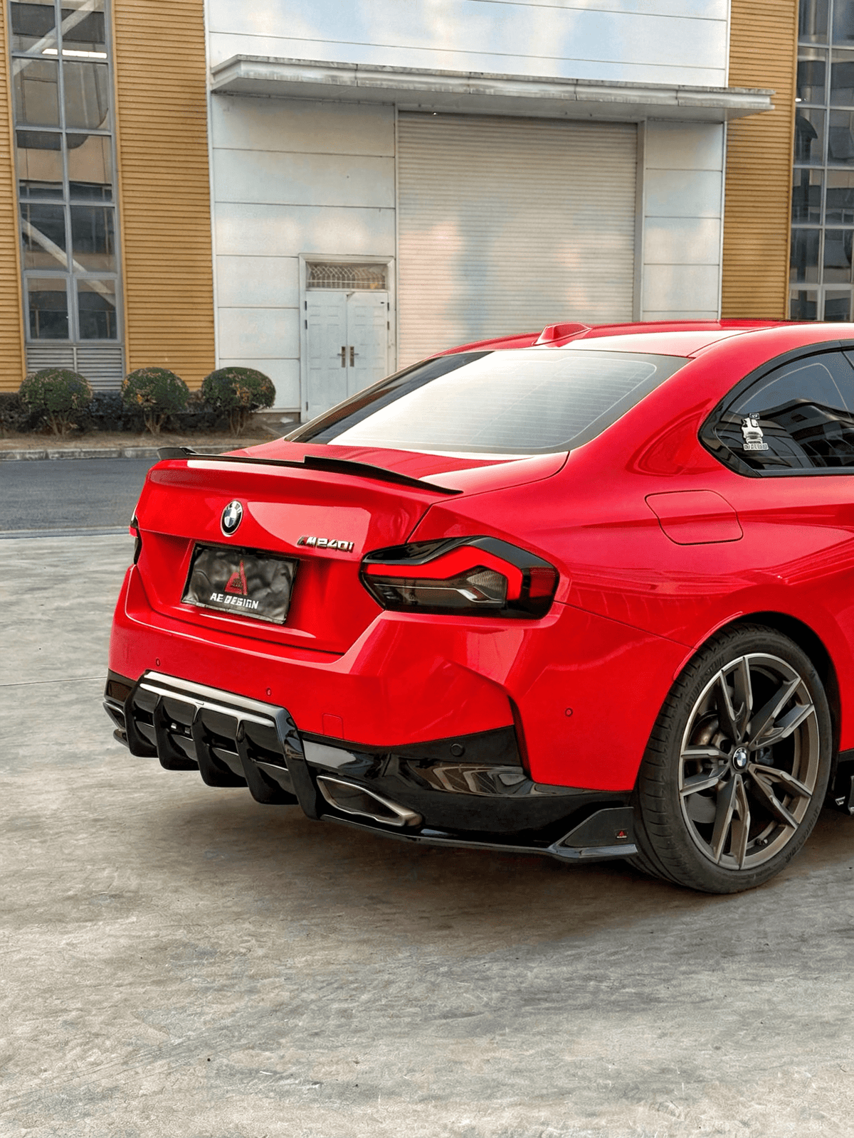AE DESIGN - BMW 2 SERIES G42 GLOSS BLACK ABS REAR DIFFUSER - Aero Carbon UK