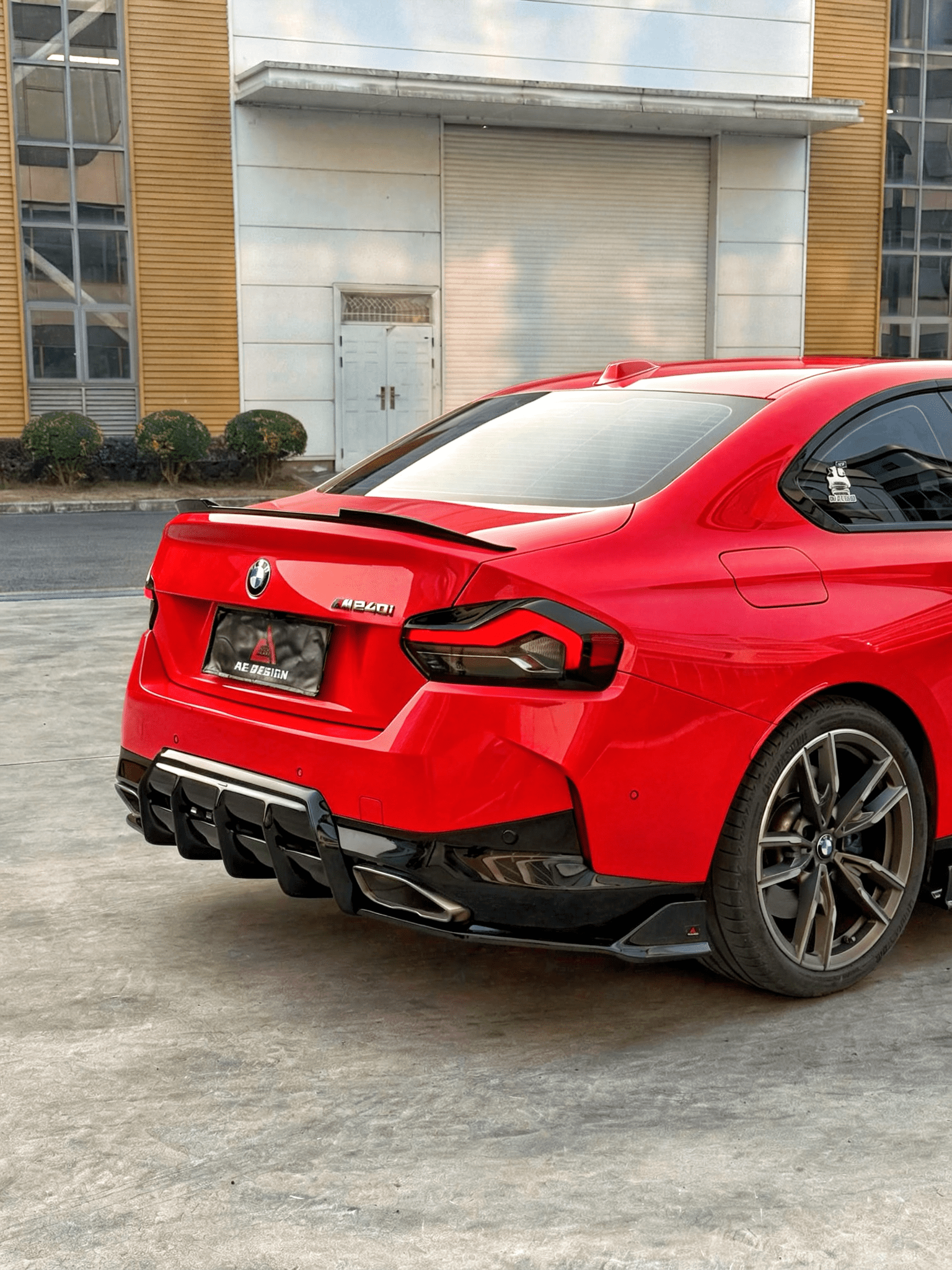 AE DESIGN - BMW 2 SERIES G42 GLOSS BLACK ABS REAR DIFFUSER - Aero Carbon UK