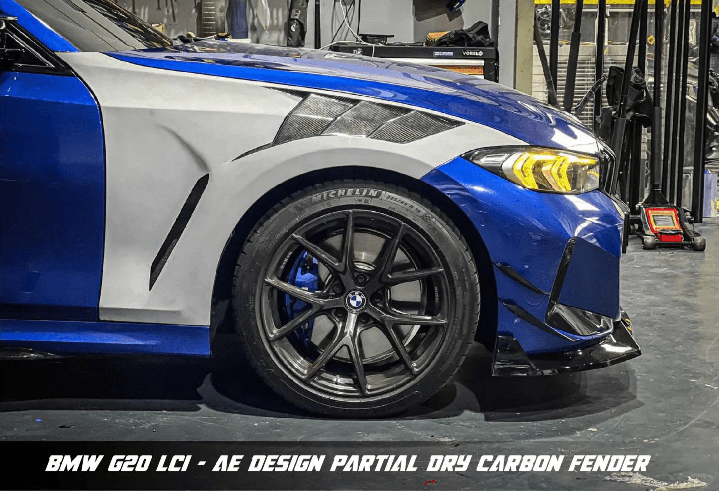 AE DESIGN - BMW 3 SERIES G20 DRY CARBON FIBRE SIDE FENDERS - Aero Carbon UK