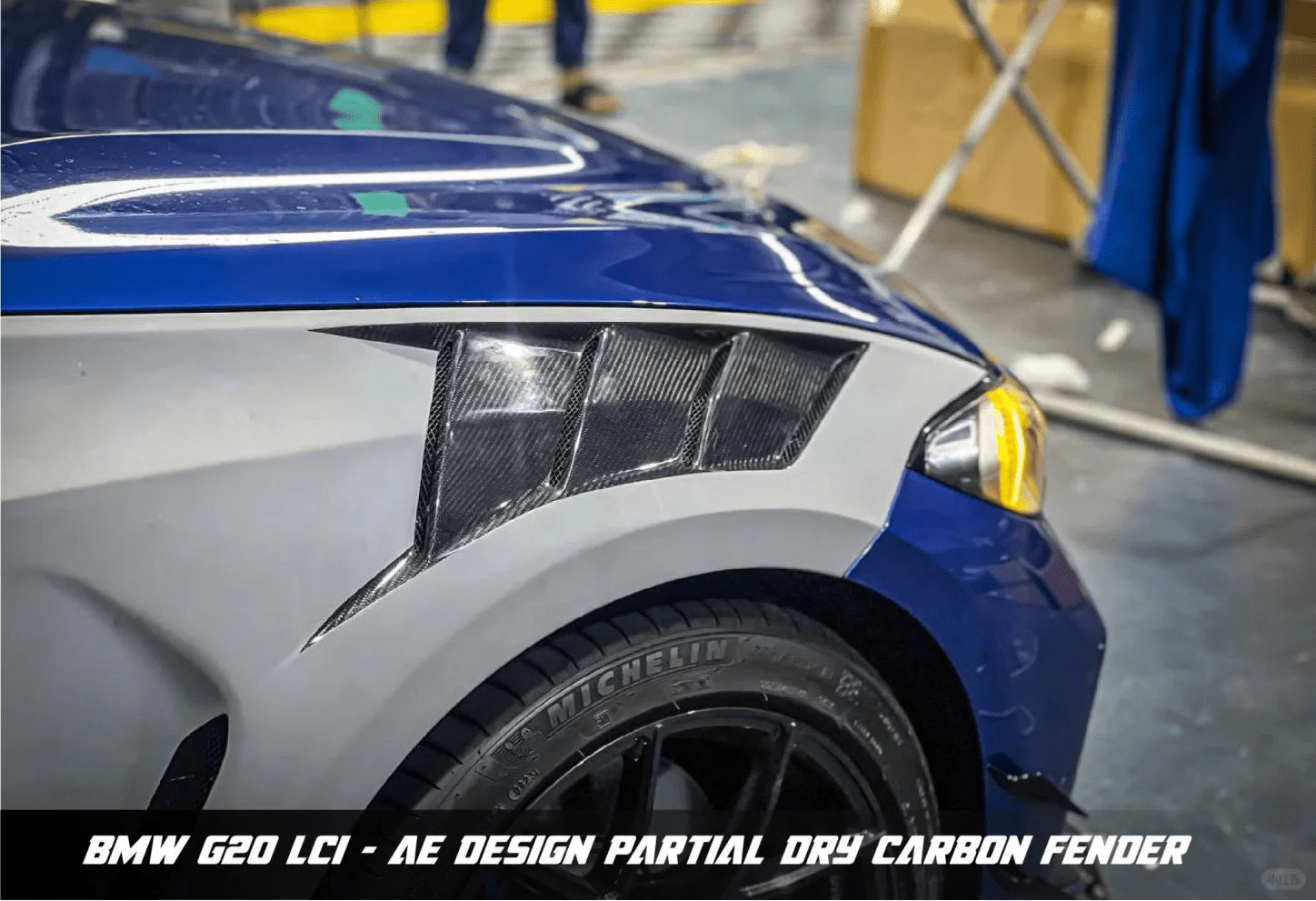 AE DESIGN - BMW 3 SERIES G20 DRY CARBON FIBRE SIDE FENDERS - Aero Carbon UK