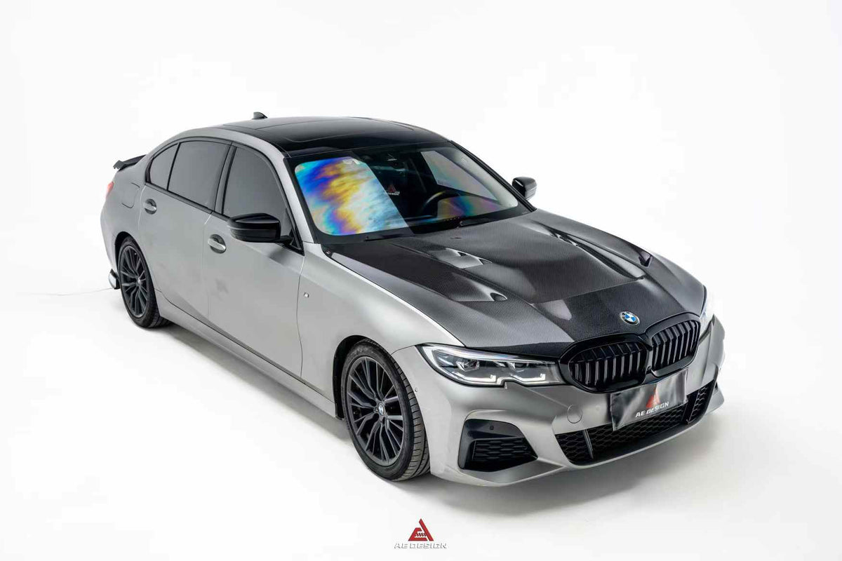 AE DESIGN - BMW 3 SERIES G20 / G20 LCI CARBON FIBRE HOOD BONNET - Aero Carbon UK