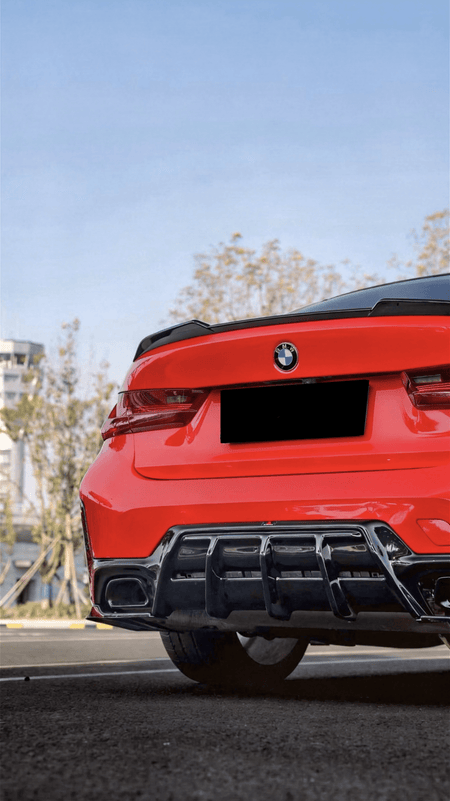 AE DESIGN - BMW 3 SERIES G20 LCI 2023+ GLOSS BLACK REAR DIFFUSER V2 - Aero Carbon UK