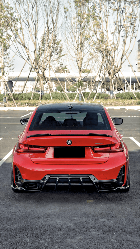 AE DESIGN - BMW 3 SERIES G20 LCI 2023+ GLOSS BLACK REAR DIFFUSER V2 - Aero Carbon UK