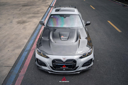 AE DESIGN - BMW 4 SERIES G22 DRY CARBON FIBER HOOD BONNET - Aero Carbon UK