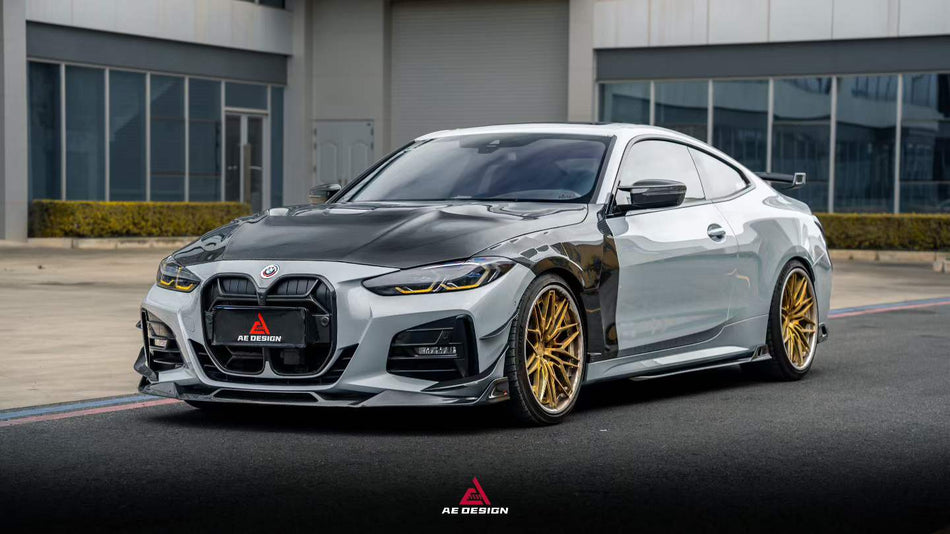 AE DESIGN - BMW 4 SERIES G22 DRY CARBON FIBER HOOD BONNET - Aero Carbon UK