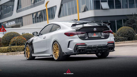 AE DESIGN - BMW 4 SERIES G22 DRY CARBON FIBER REAR LED DIFFUSER - Aero Carbon UK