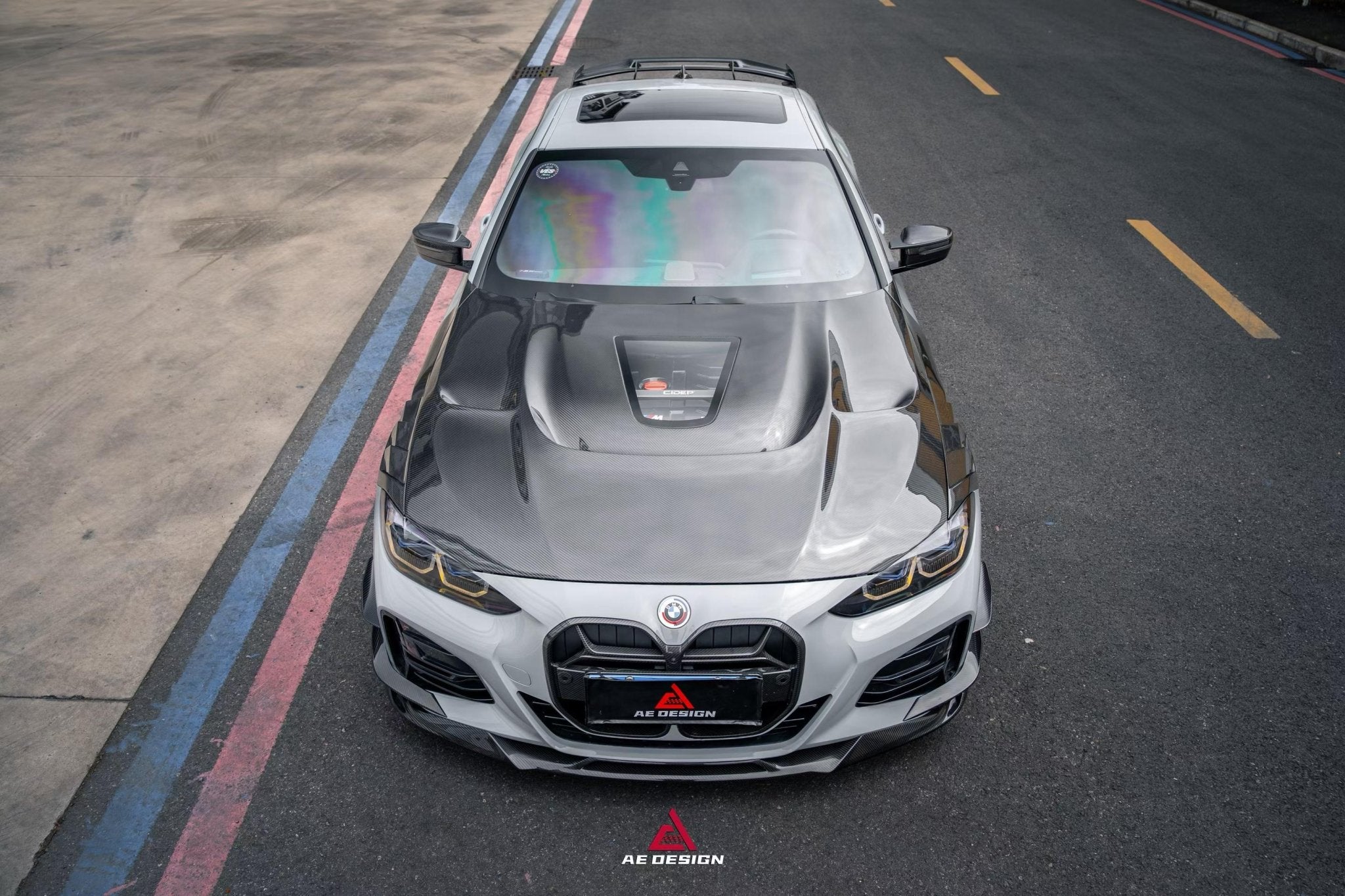 AE DESIGN - BMW 4 SERIES G22 DRY CARBON FIBER SIDE SKIRTS - Aero Carbon UK