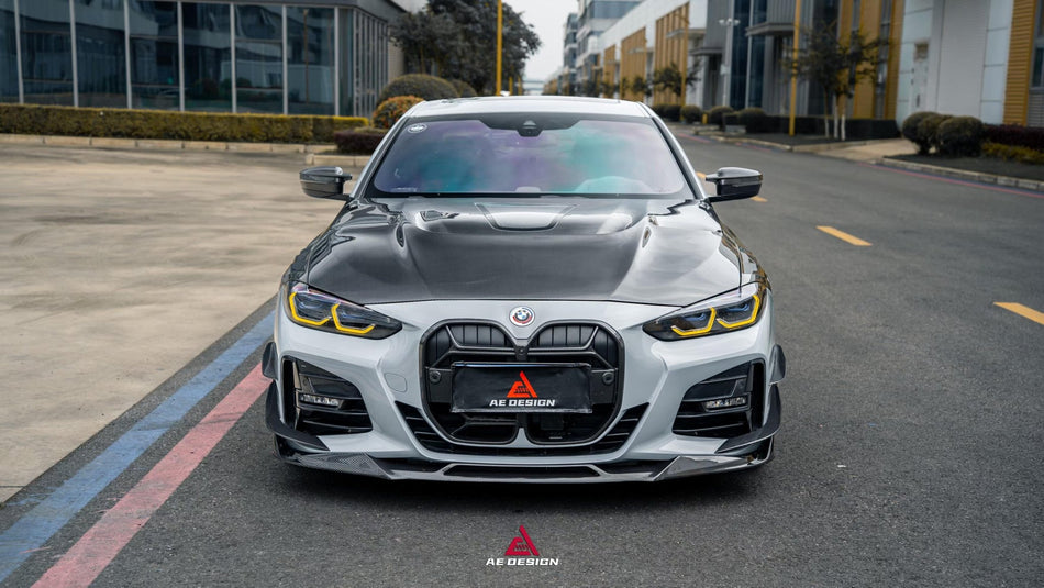 AE DESIGN - BMW 4 SERIES G22 DRY CARBON FIBER SIDE SKIRTS - Aero Carbon UK