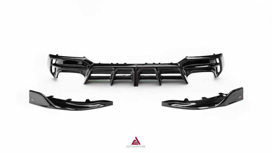 AE DESIGN - BMW 4 SERIES G22 / G23 2020+ ABS GLOSS BLACK REAR DIFFUSER - Aero Carbon UK