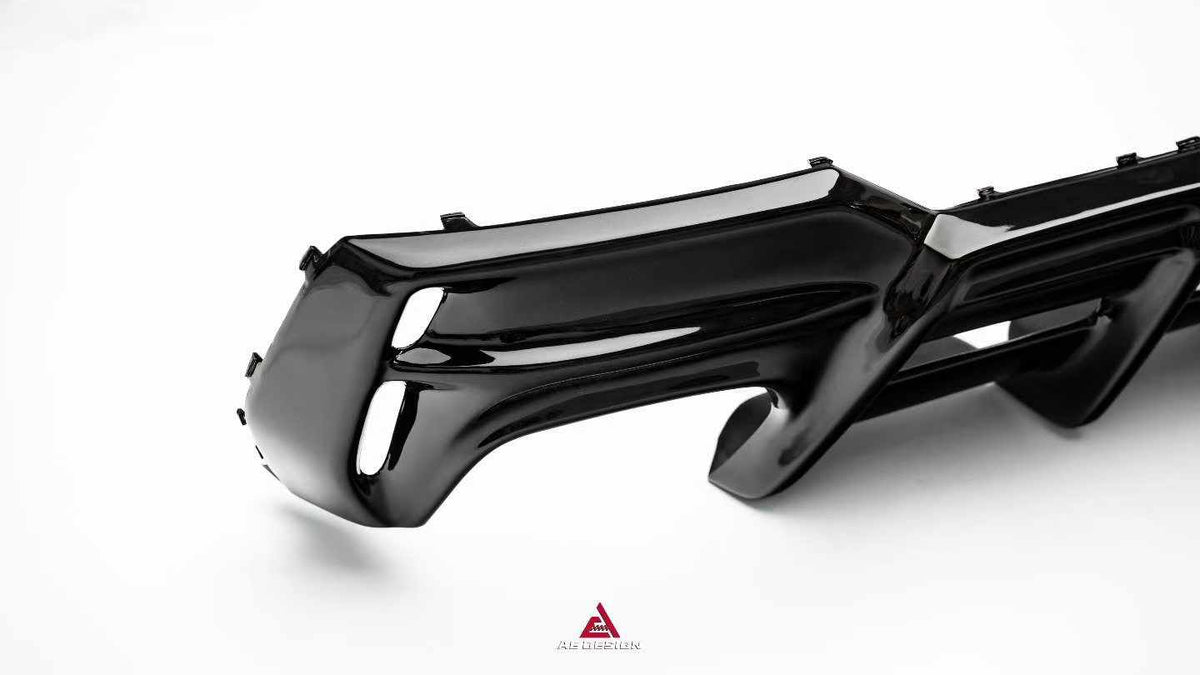 AE DESIGN - BMW 4 SERIES G22 / G23 2020+ ABS GLOSS BLACK REAR DIFFUSER - Aero Carbon UK