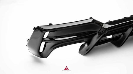 AE DESIGN - BMW 4 SERIES G22 / G23 2020+ ABS GLOSS BLACK REAR DIFFUSER - Aero Carbon UK