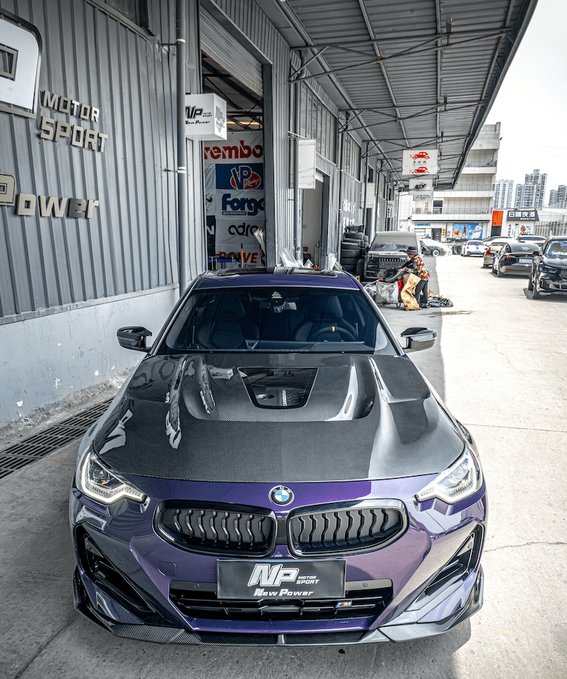 AE DESIGN - BMW M2 G87 / 2 SERIES G42 DRY CARBON FIBRE FRONT HOOD BONNET V2 - Aero Carbon UK