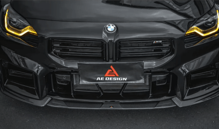 AE DESIGN - BMW M2 G87 DRY CARBON FIBRE FRONT LIP - Aero Carbon UK