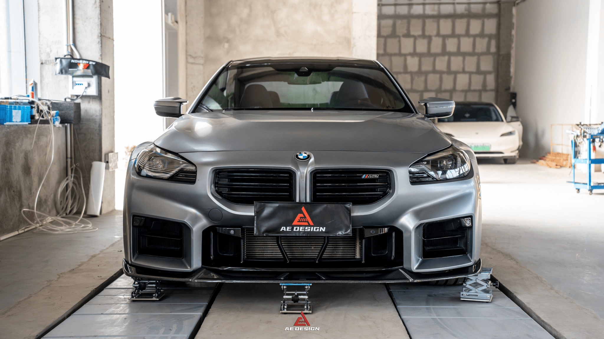 AE DESIGN - BMW M2 G87 GLOSS BLACK FRONT LIP - Aero Carbon UK