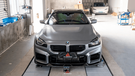 AE DESIGN - BMW M2 G87 GLOSS BLACK FRONT LIP - Aero Carbon UK
