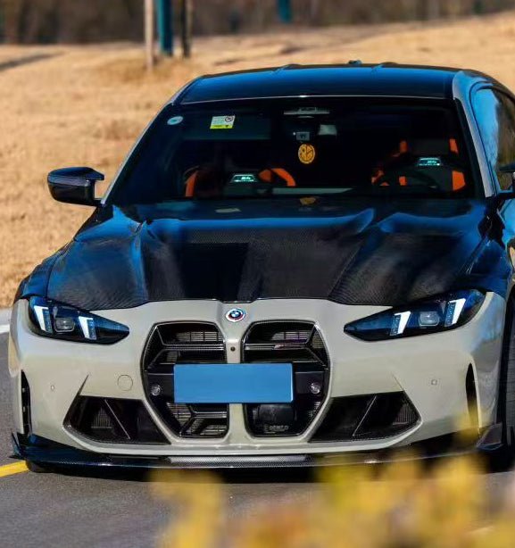 AE DESIGN - BMW M3 G80 G81 / M4 G82 G83 DRY CARBON FIBRE VENTED HOOD BONNET V3 - Aero Carbon UK