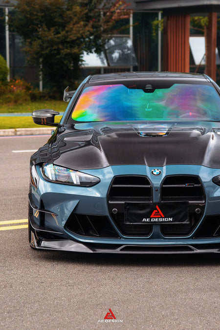 AE DESIGN - BMW M3 G80 / M4 G82 DRY CARBON FIBER V2 WIDE BODY SIDE FENDERS - Aero Carbon UK