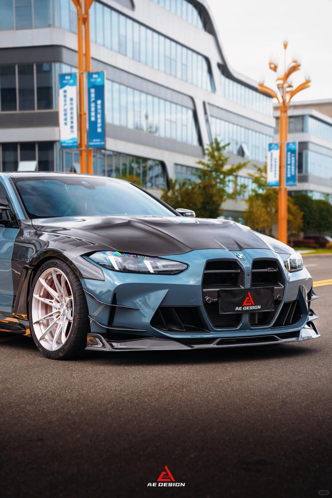 AE DESIGN - BMW M3 G80 / M4 G82 DRY CARBON FIBER V2 WIDE BODY SIDE FENDERS - Aero Carbon UK