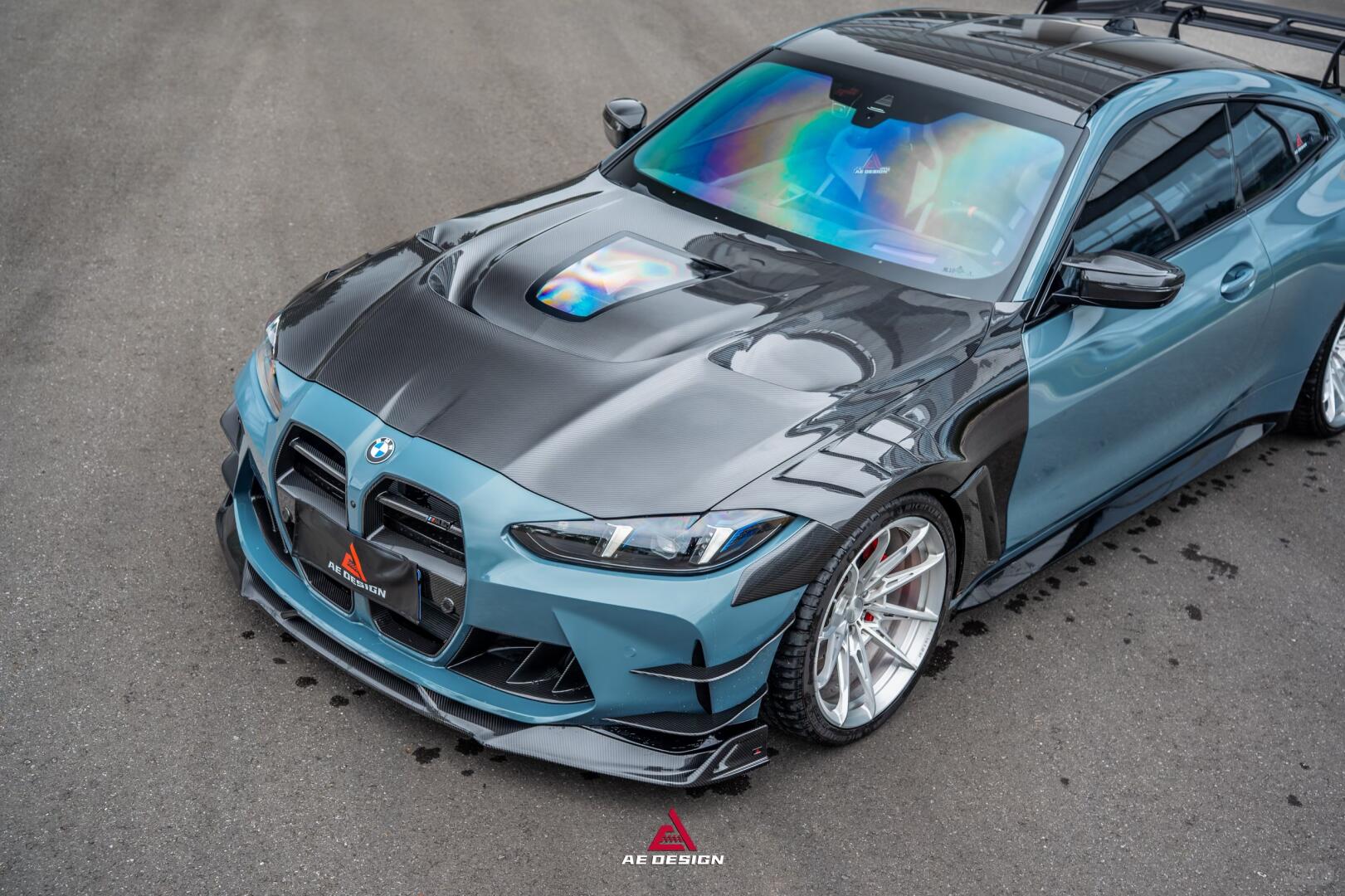 AE DESIGN - BMW M3 G80 / M4 G82 DRY CARBON FIBER V2 WIDE BODY SIDE FENDERS - Aero Carbon UK