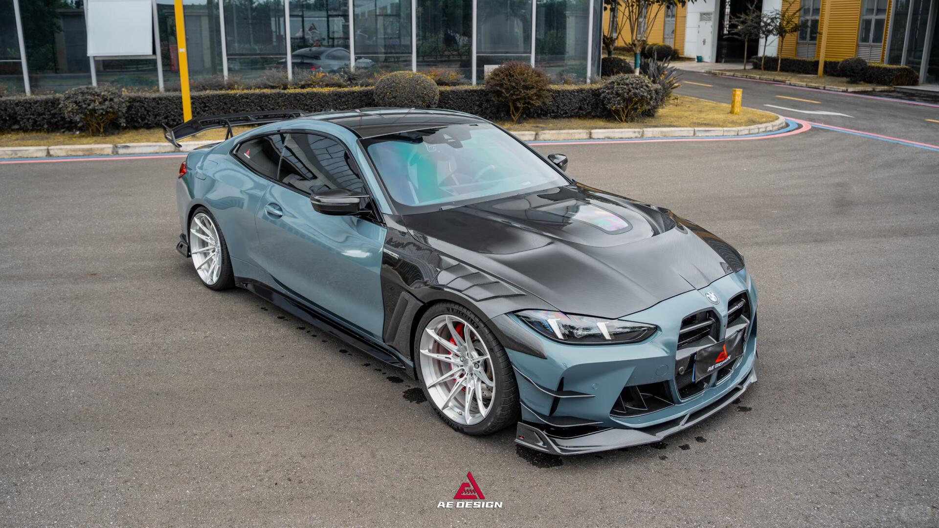 AE DESIGN - BMW M3 G80 / M4 G82 DRY CARBON FIBER V2 WIDE BODY SIDE FENDERS - Aero Carbon UK