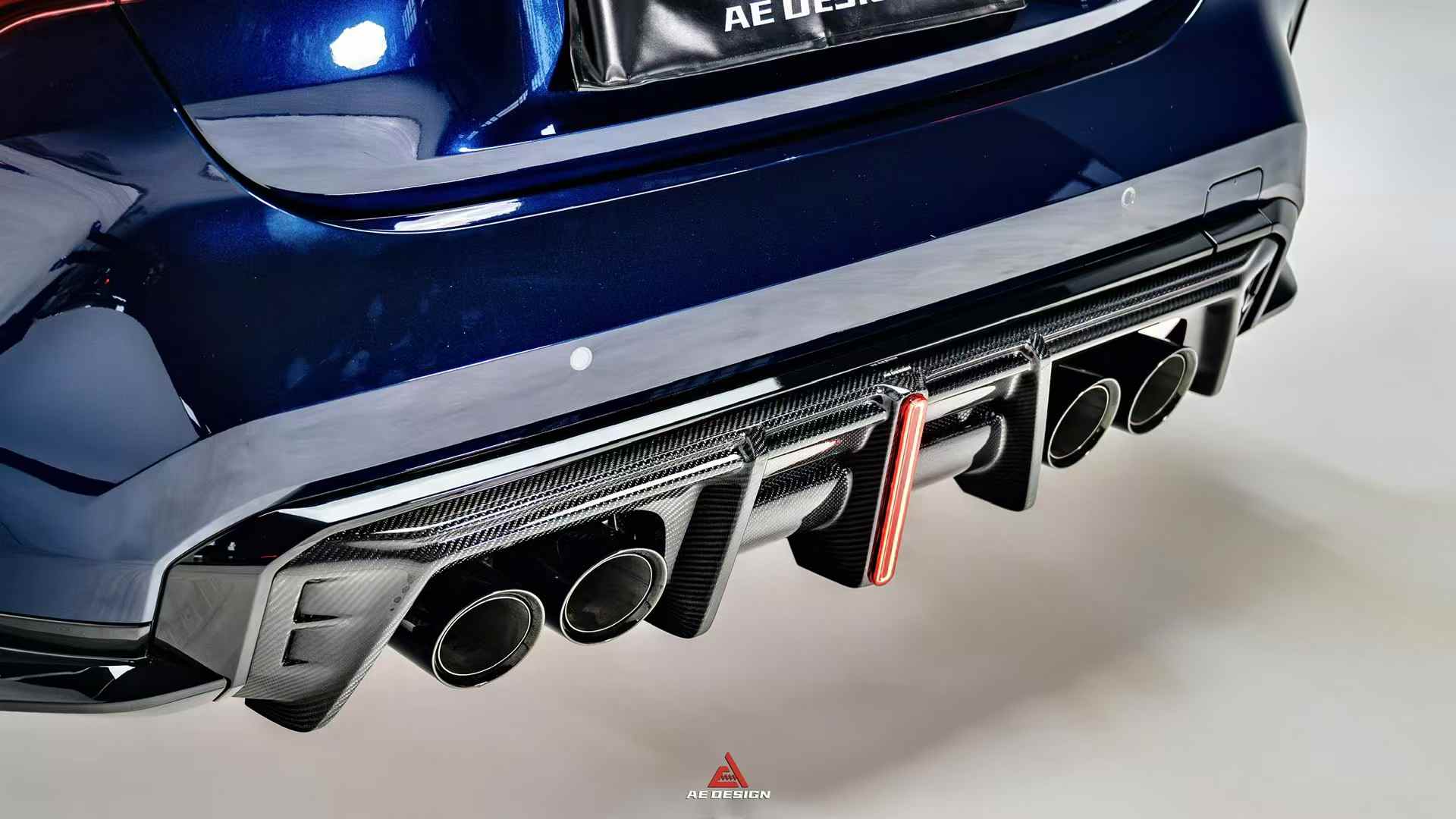 AE DESIGN - BMW M3 G80 / M4 G82 DRY CARBON FIBRE REAR DIFFUSER V4 - Aero Carbon UK