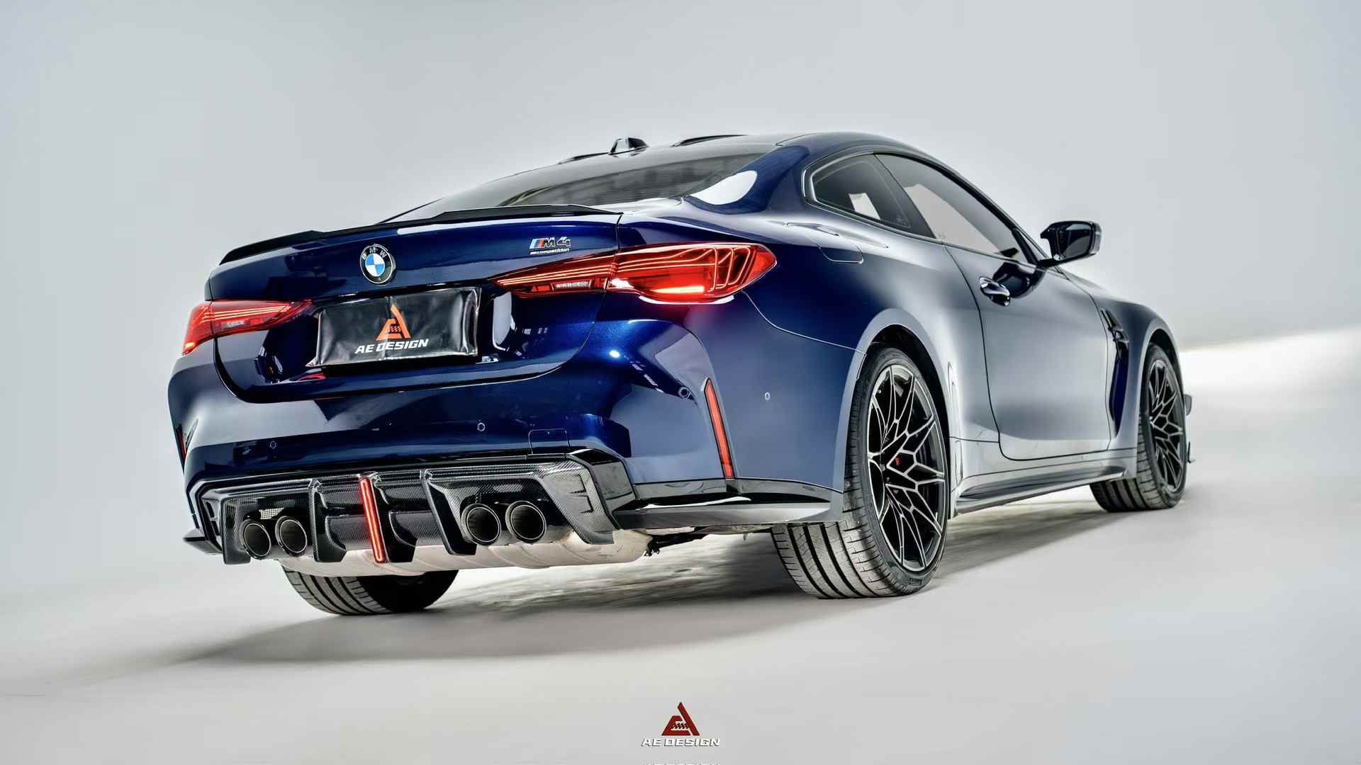 AE DESIGN - BMW M3 G80 / M4 G82 DRY CARBON FIBRE REAR DIFFUSER V4 ...