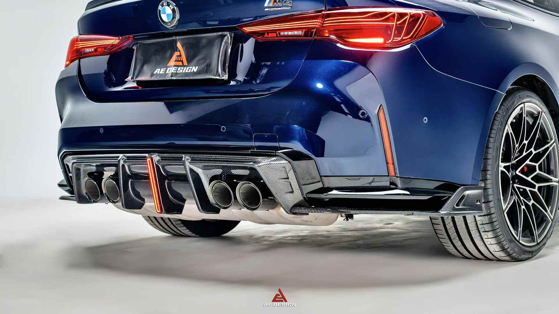 AE DESIGN - BMW M3 G80 / M4 G82 DRY CARBON FIBRE REAR DIFFUSER V4 - Aero Carbon UK