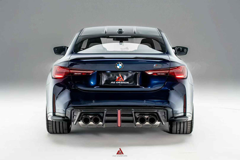 AE DESIGN - BMW M3 G80 / M4 G82 DRY CARBON FIBRE REAR DIFFUSER V4 - Aero Carbon UK