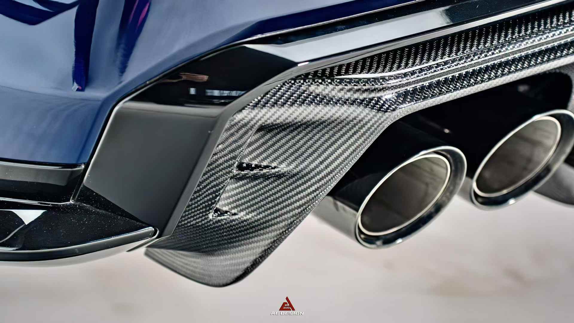 AE DESIGN - BMW M3 G80 / M4 G82 DRY CARBON FIBRE REAR DIFFUSER V4 - Aero Carbon UK