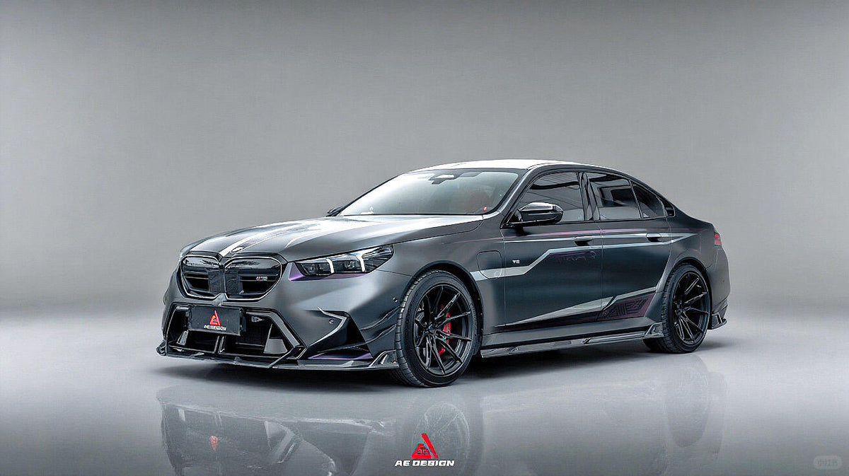 AE DESIGN - BMW M5 G90 DRY CARBON FIBER FRONT LIP - Aero Carbon UK