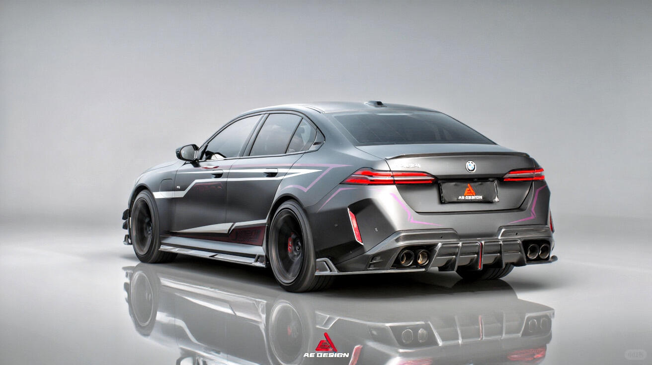 AE DESIGN - BMW M5 G90 DRY CARBON FIBER REAR DIFFUSER - Aero Carbon UK