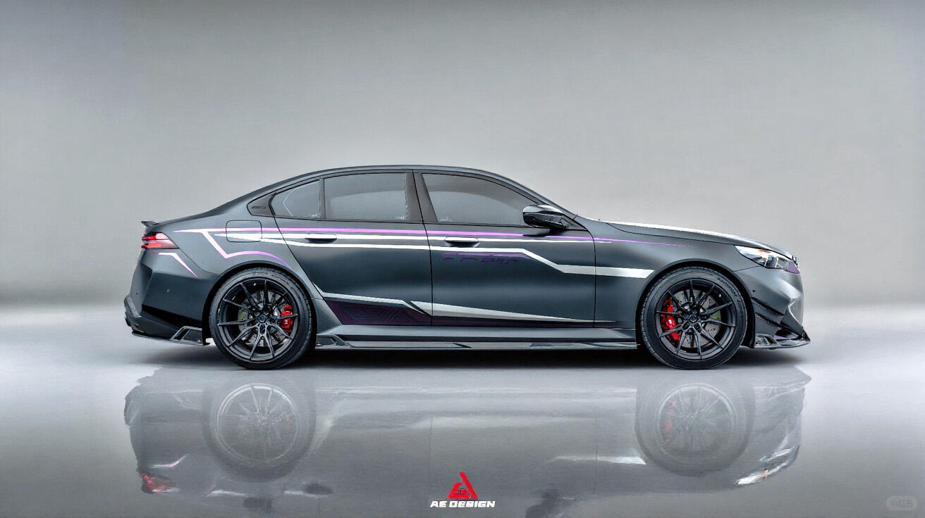AE DESIGN - BMW M5 G90 DRY CARBON FIBER SIDE SKIRTS - Aero Carbon UK