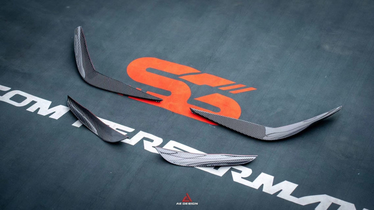 AE DESIGN - BMW X5 G05 LCI CARBON FIBRE FRONT CANARDS - Aero Carbon UK