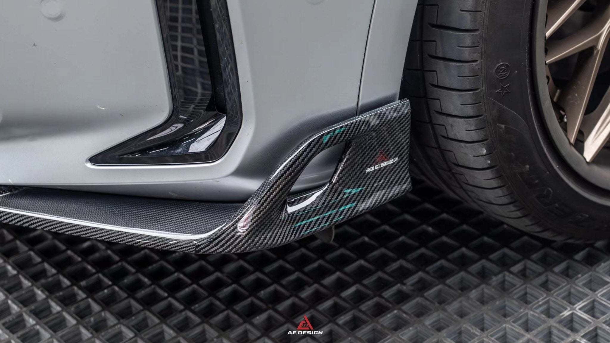 AE DESIGN - BMW X5 G05 LCI CARBON FIBRE FRONT LIP - Aero Carbon UK