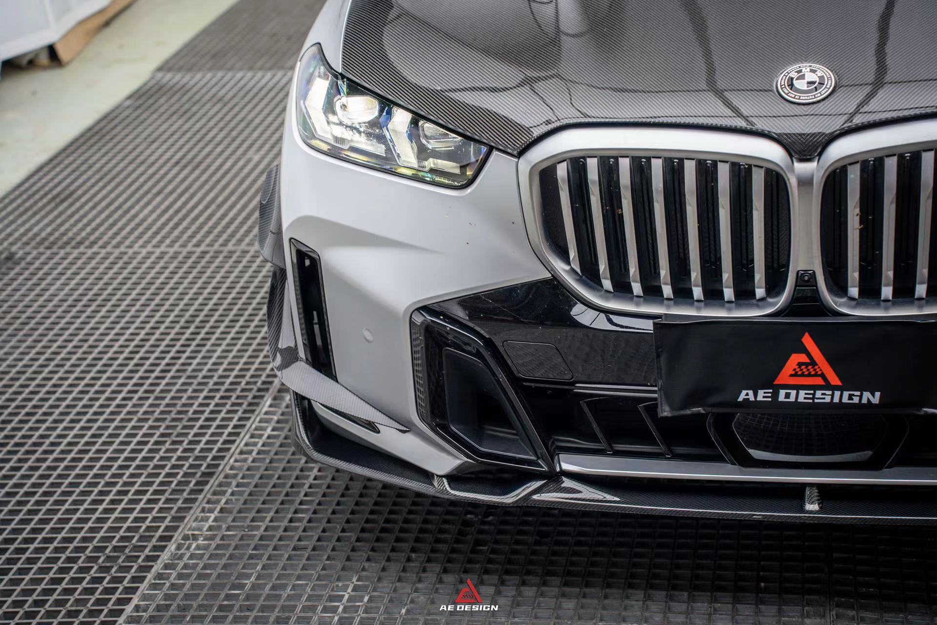 AE DESIGN - BMW X5 G05 LCI CARBON FIBRE FRONT LIP - Aero Carbon UK