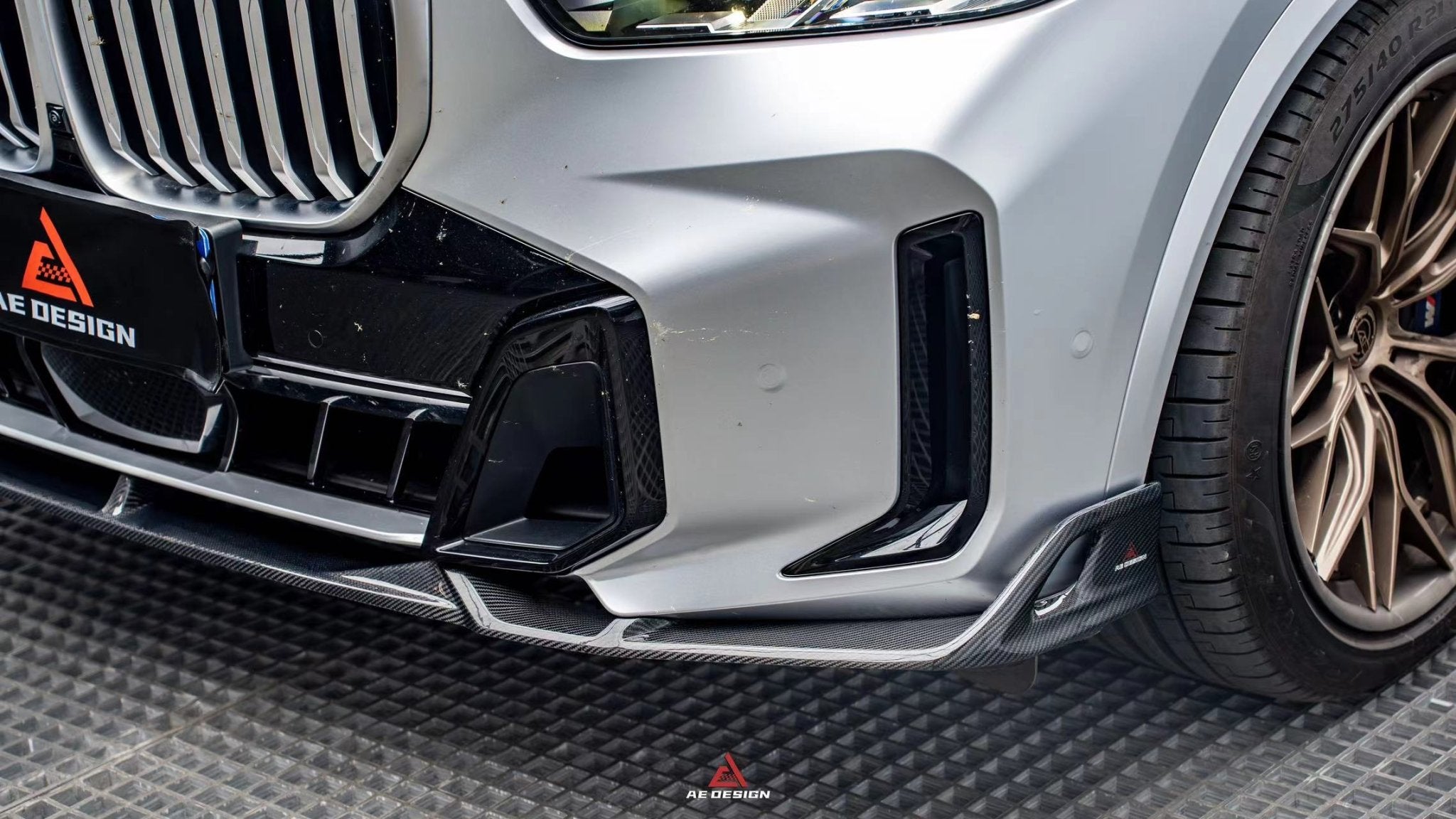 AE DESIGN - BMW X5 G05 LCI CARBON FIBRE FRONT LIP - Aero Carbon UK