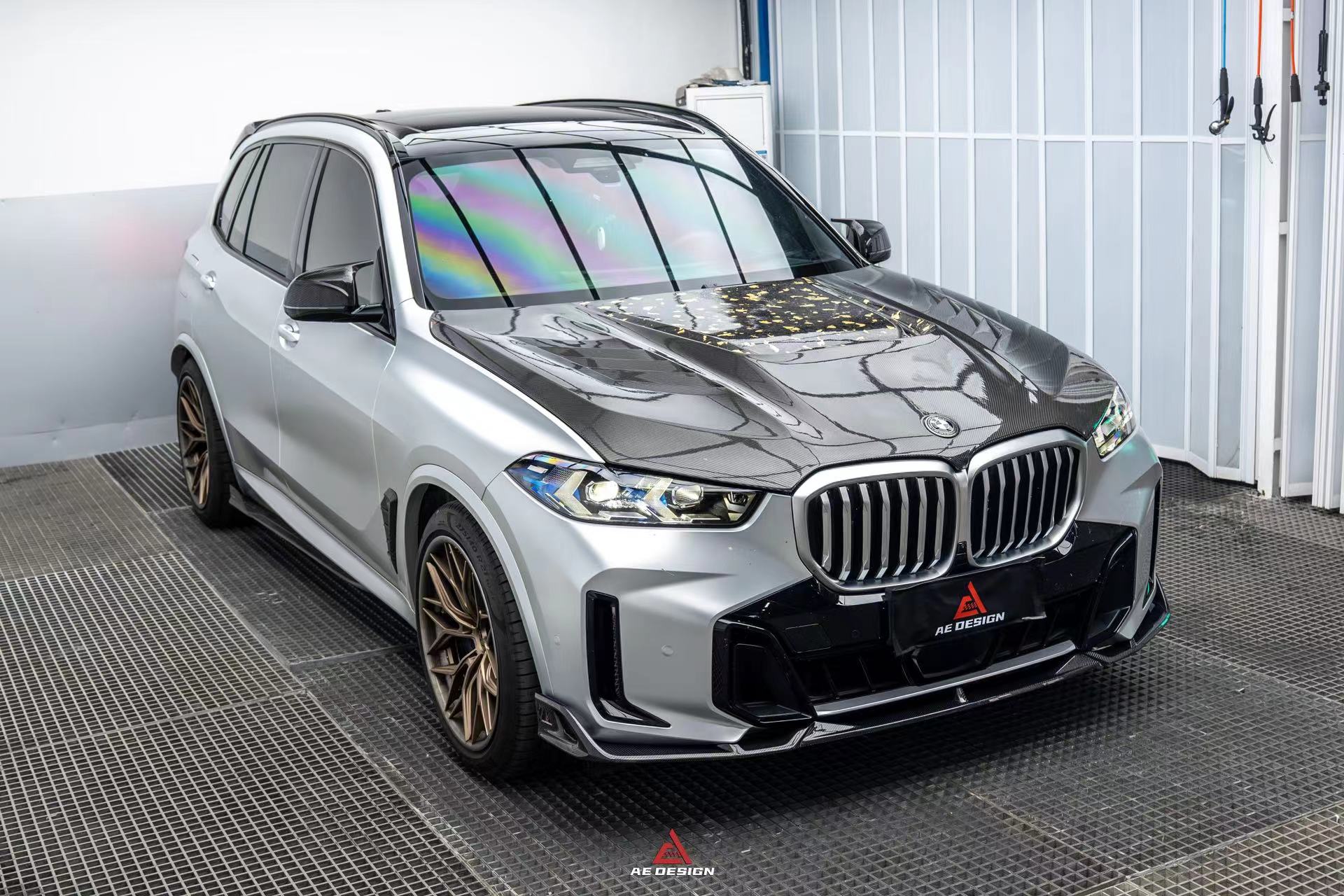 AE DESIGN - BMW X5 G05 LCI CARBON FIBRE FRONT LIP - Aero Carbon UK