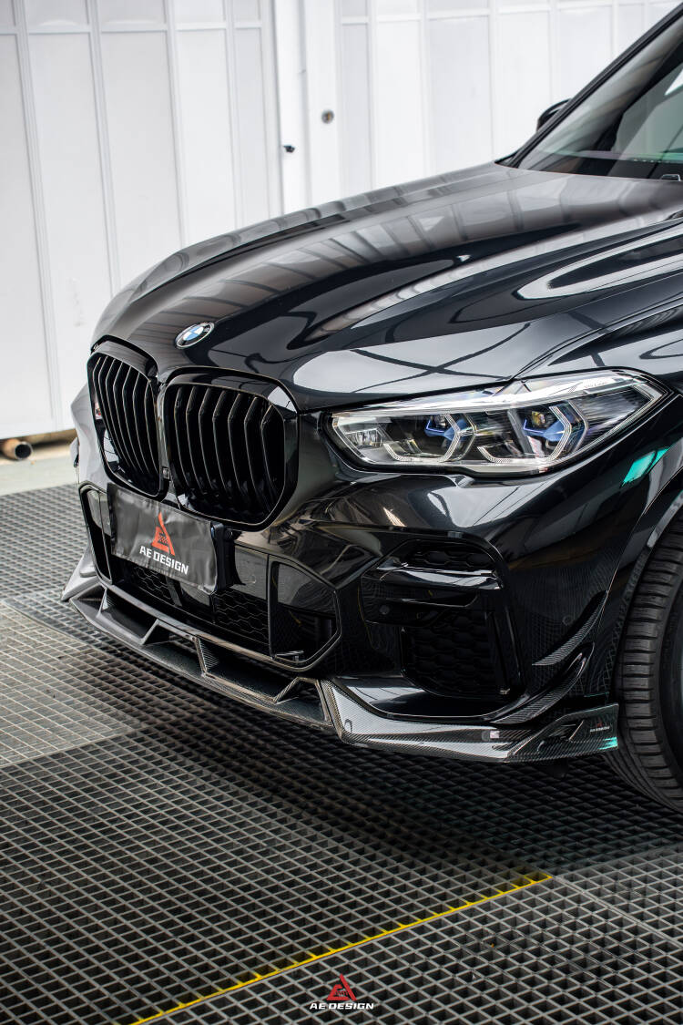 AE DESIGN - BMW X5 G05 PRE LCI CARBON FIBRE FRONT CANARDS - Aero Carbon UK