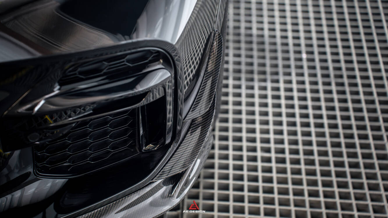 AE DESIGN - BMW X5 G05 PRE LCI CARBON FIBRE FRONT CANARDS - Aero Carbon UK