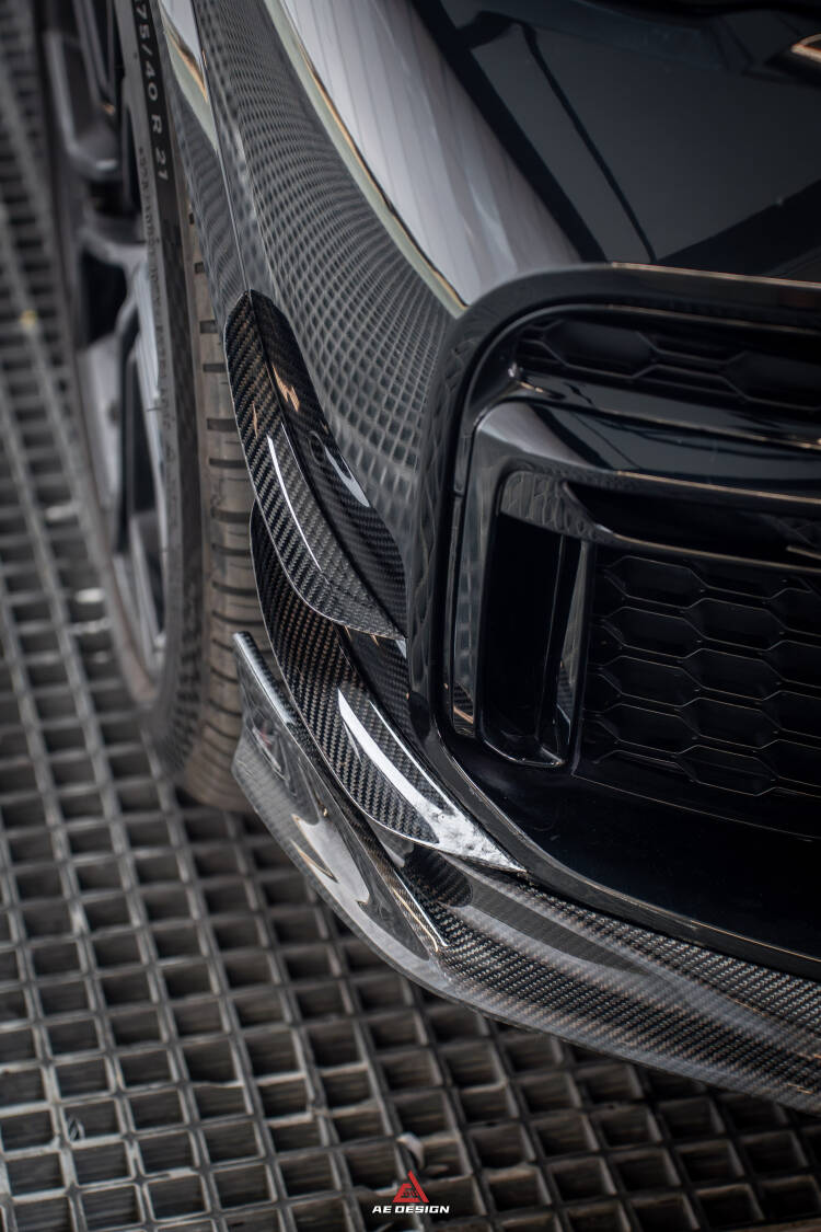 AE DESIGN - BMW X5 G05 PRE LCI CARBON FIBRE FRONT CANARDS - Aero Carbon UK
