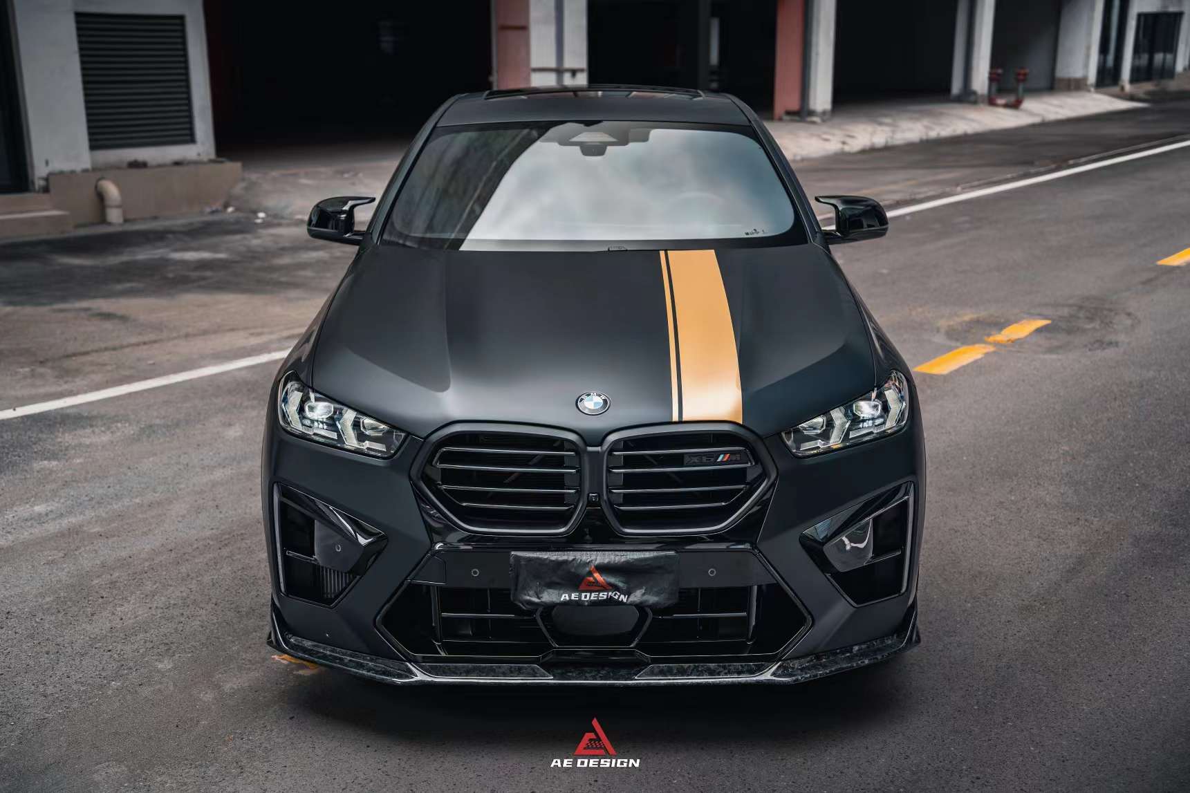 AE DESIGN - BMW X5M F95 LCI DRY CARBON FIBRE FRONT LIP - Aero Carbon UK