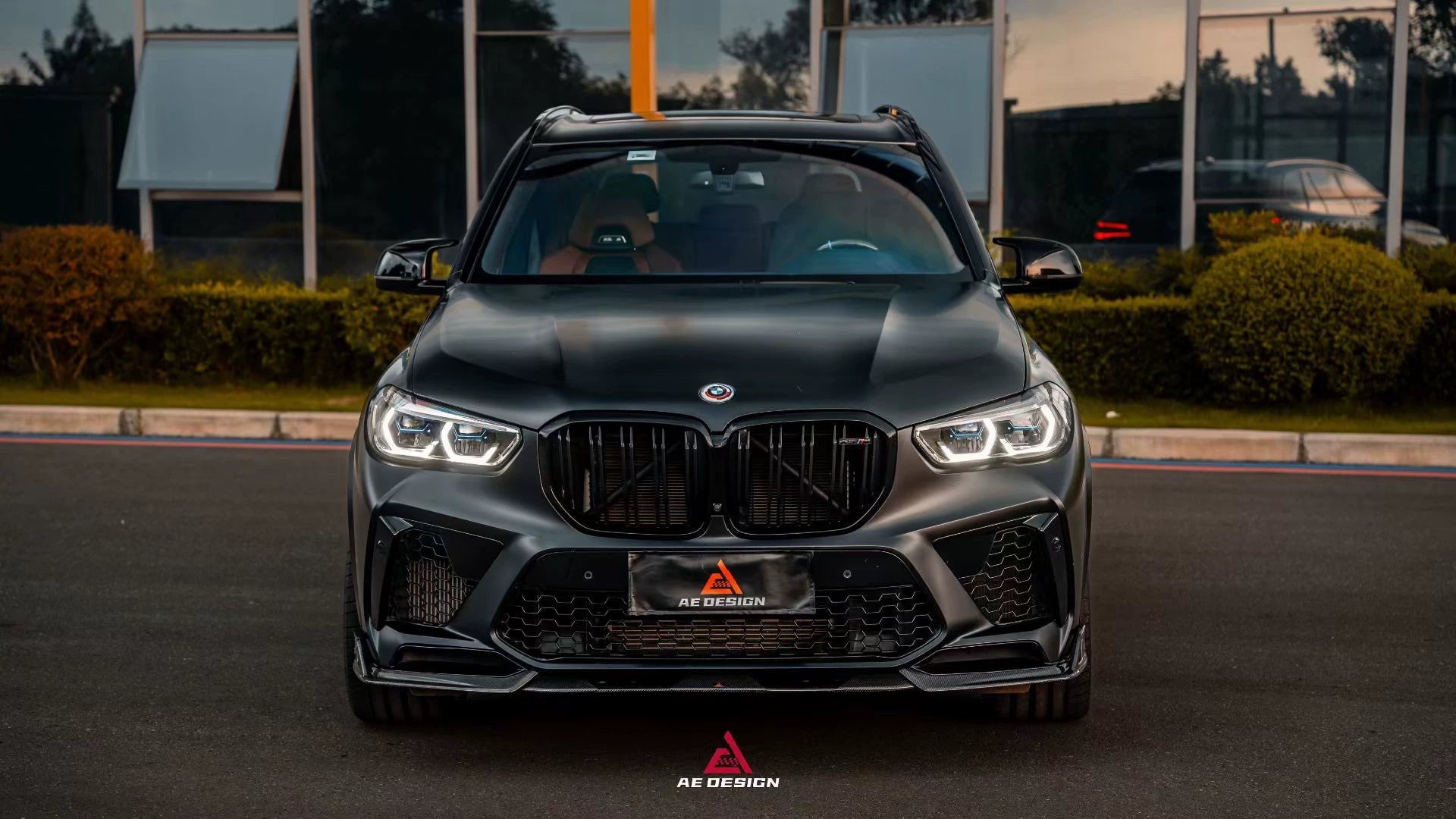 AE DESIGN - BMW X5M F95 PRE-LCI CARBON FIBER FRONT LIP - Aero Carbon UK