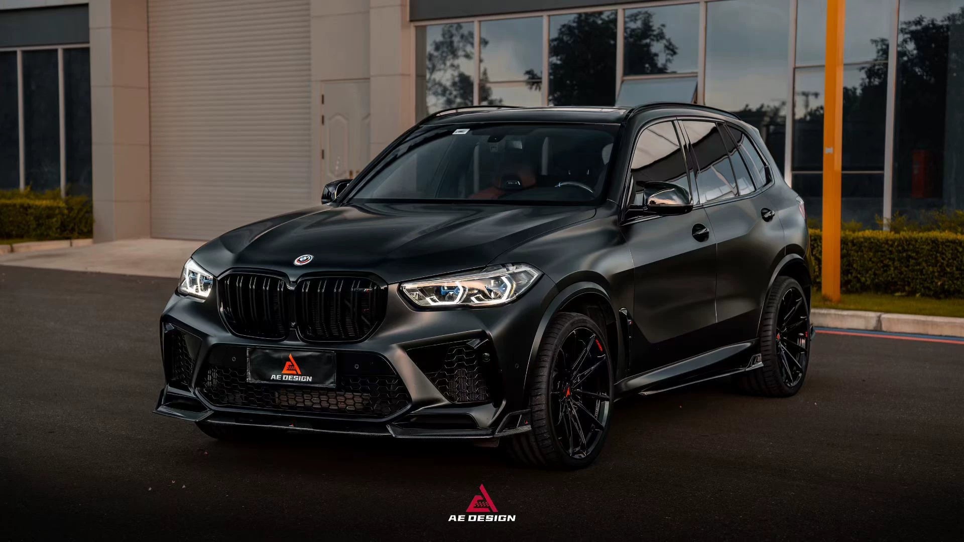 AE DESIGN - BMW X5M F95 PRE-LCI CARBON FIBER FRONT LIP - Aero Carbon UK