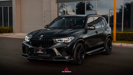 AE DESIGN - BMW X5M F95 PRE-LCI CARBON FIBER FRONT LIP - Aero Carbon UK