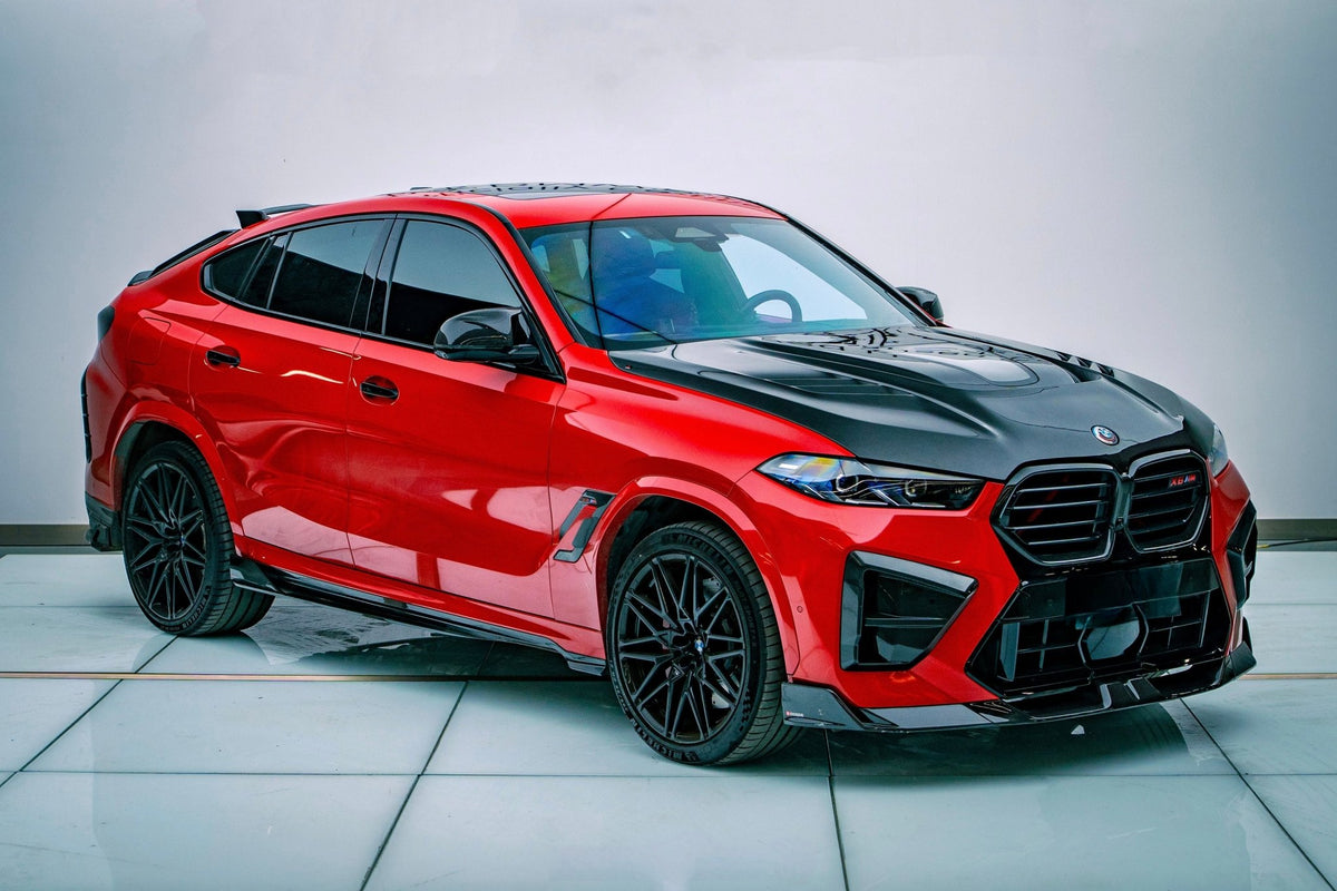 AE DESIGN - BMW X5M F95 / X6M F96 DRY CARBON FIBER HOOD BONNET V2 - Aero Carbon UK