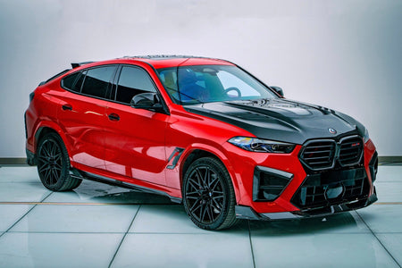 AE DESIGN - BMW X5M F95 / X6M F96 DRY CARBON FIBER HOOD BONNET V2 - Aero Carbon UK