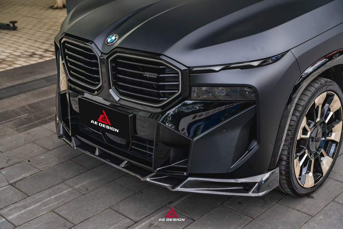 AE DESIGN - BMW XM G09 DRY CARBON FIBER FRONT LIP - Aero Carbon UK